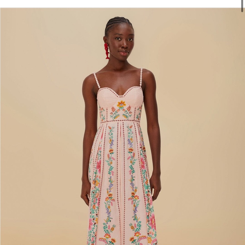 FARM Rio Pink Floral Maxi Dress